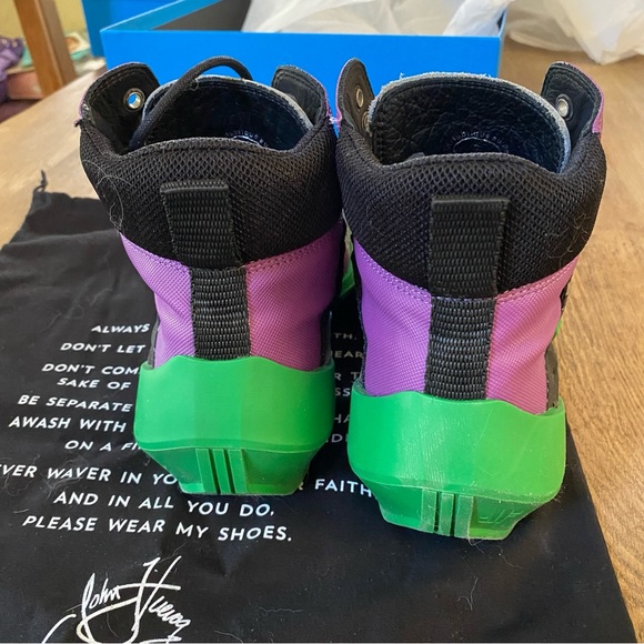 John Fluevog X Star Trek Manifold Witness hi top shoes w/ dustbag and box - Picture 8 of 9